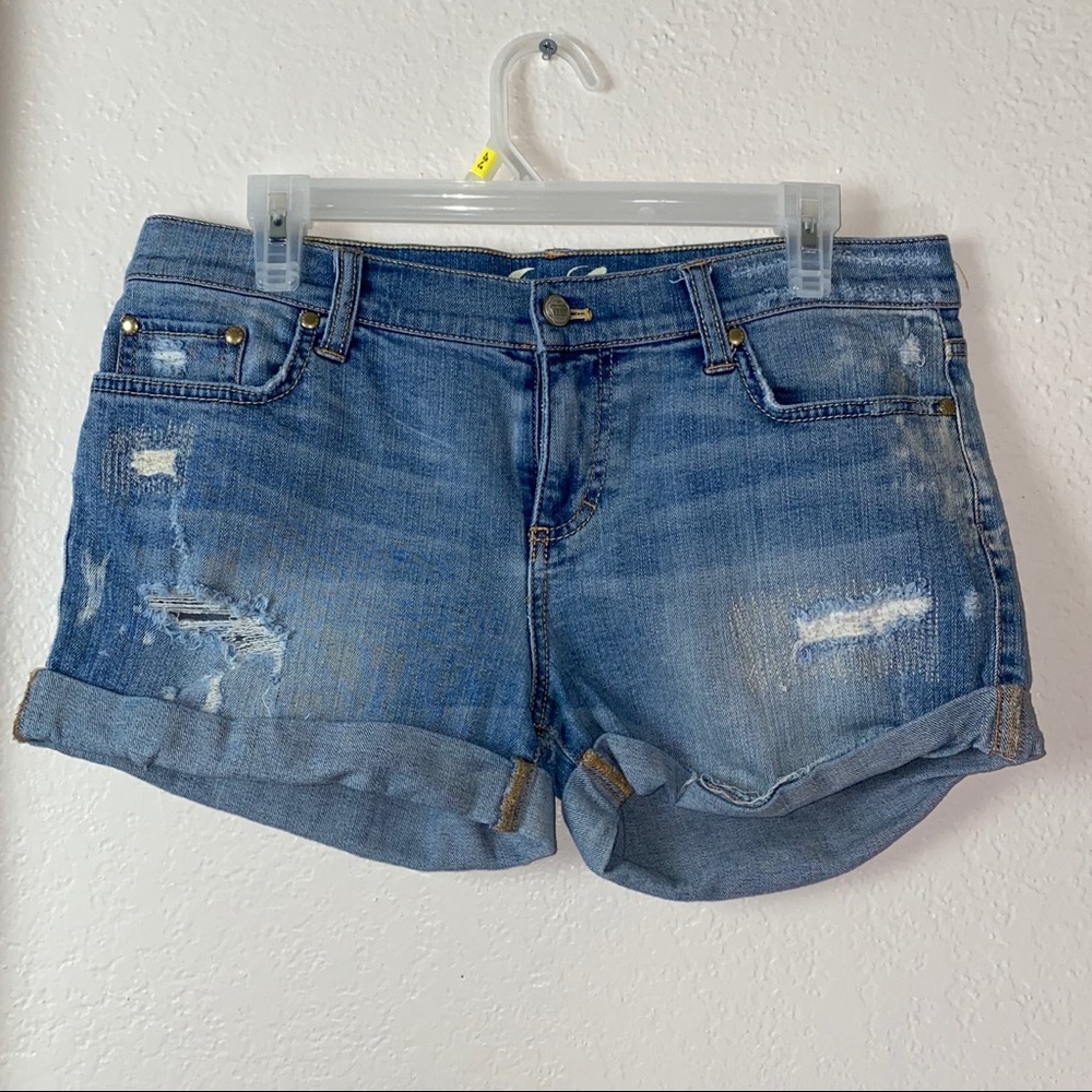 5/$25 Juicy Couture distressed denim jean shorts